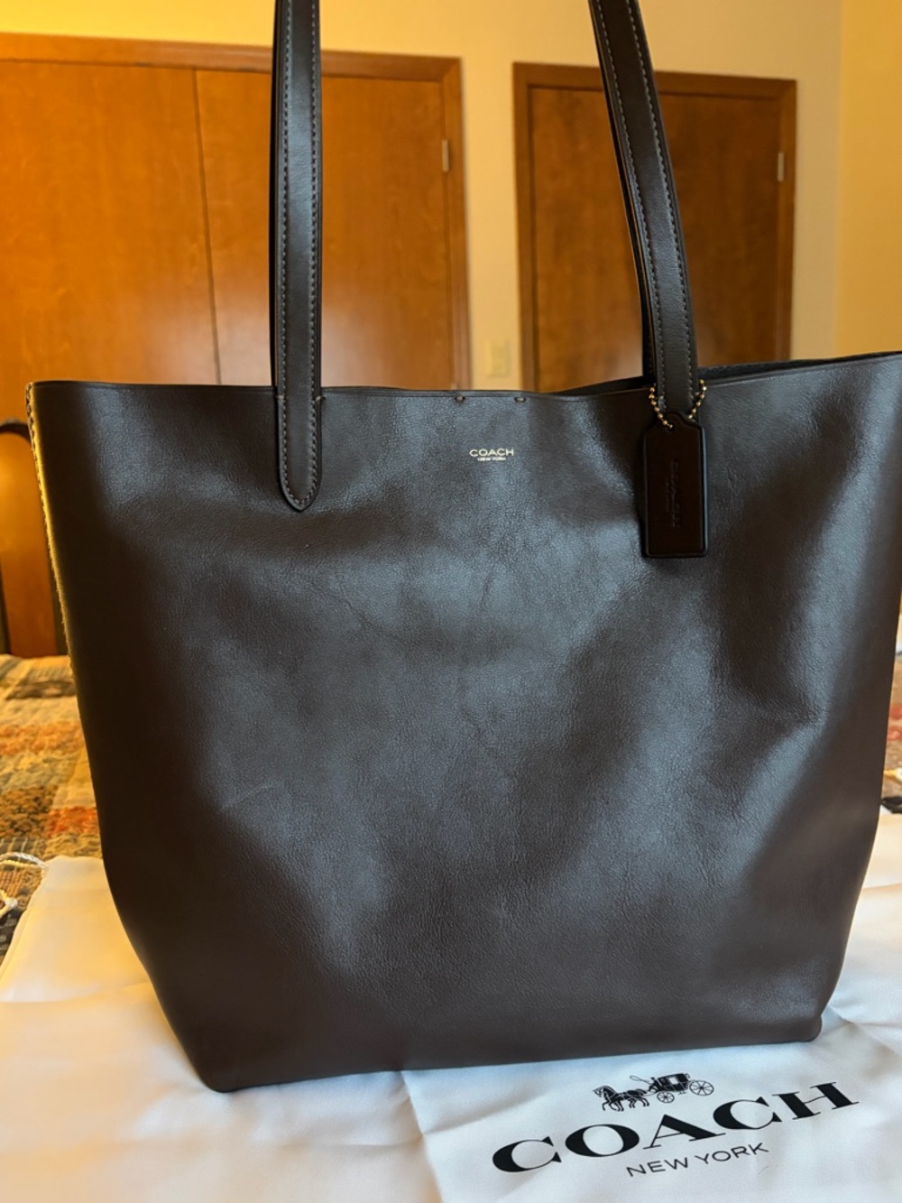 Coach Manhattan Tote Bag Maple Brown